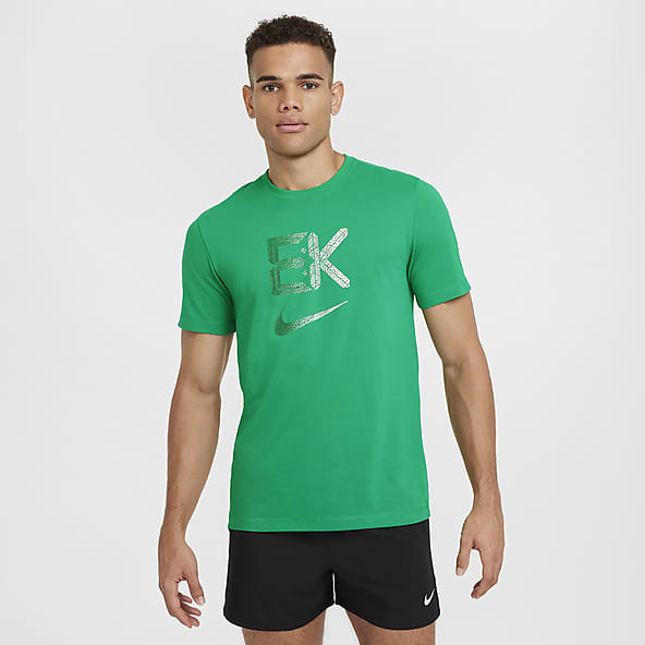 Nike green running top hotsell